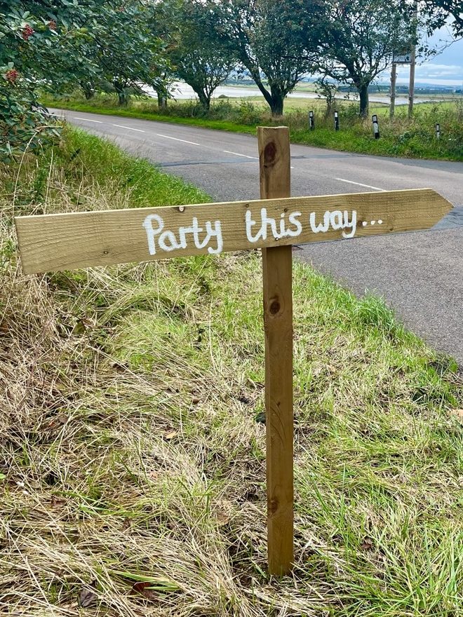 PartyThisWayOutdoorSign PartyThisWayOutdoorSign